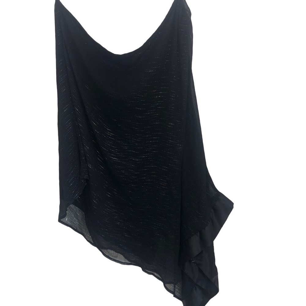Torrid Black Sheer Lined Asymmetrical Top - Size 2